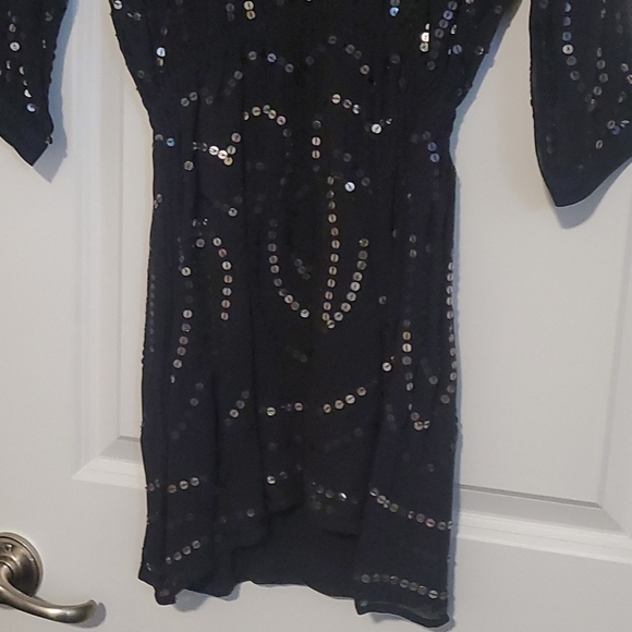Sheer light party dress with silver sequence - Picture 2 of 2
